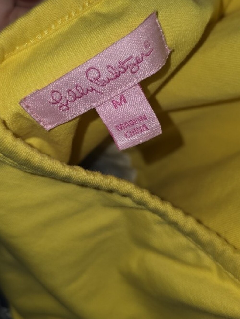 Lilly Pulitzer Yellow Halter Sundress with Patchwork Skirt with Pockets - Picture 3 of 4